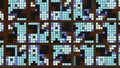 Colorful mosaic squares move in pattern. Motion. Stylish pixel pattern of changing squares. Square pattern with colorful