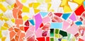 Colorful of mosaic tile floor for background. Art design wallpaper, Cracked, Shape and Abstract. Royalty Free Stock Photo