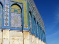 Colorful mosaic tiles. Arabic patterns on the Dome of the Rock, Temple mount, Jerusalem, Israel Royalty Free Stock Photo