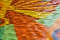 Colorful mosaic tiles at the bottom of the fountain. Abstract background Royalty Free Stock Photo