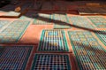 Colorful tile mosaics in Marrakech Morocco