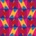 Colorful Mosaic Vector Kaleidoscopic Seamless Pattern