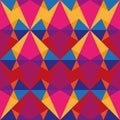 Colorful Mosaic Vector Kaleidoscopic Seamless Pattern