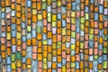 Colorful mosaic wall texture background Royalty Free Stock Photo