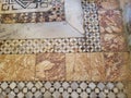 Colorful mosaics on the floor in the Church of St. Nicholas the Wonderworker