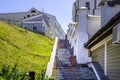 Colorful mosaics leading up the stairs in Minsk. Royalty Free Stock Photo