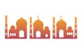 Colorful mosque Icon islamic Vector Illustration logo