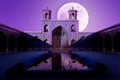 Colorful Mosque Nasir al Mulk in Shiraz. Reflection in water. Royalty Free Stock Photo