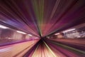Colorful motion blur train road