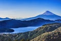 Colorful Mount Fuji Lookout Lake Ashiniko Hakone Kanagawa Japan