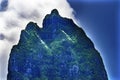 Colorful Mount Tohivea Summit Highest Mountain Moorea Tahiti