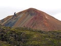 Colorful mountain brennisteinsalda in Landmannalaugar rainbow hi Royalty Free Stock Photo