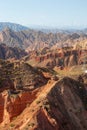 Colorful mountain in China, Binggou Danxia Landform, Zhangye, Gansu, China Royalty Free Stock Photo