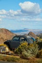 Colorful Mountain landscape with VW Voldswagon