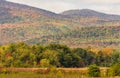 Colorful mountain in Maine in fall