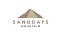 Colorful mountain sand logo vector symbol icon design graphic illustration Royalty Free Stock Photo