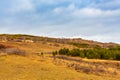 A colorful mountain valley in Bashang grassland Royalty Free Stock Photo