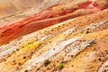 Colorful mountains in Kyzyl-Chin valley, Altai, Russia Royalty Free Stock Photo