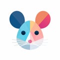 Colorful Mouse Head: Layered Imagery With Subtle Irony