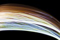 Colorful moving light on black