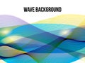 Colorful moving wavy lines. Abstract wave background. Easy to edit design template for your artworks Royalty Free Stock Photo