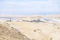 Colorful Mud volcanoes panoramic view Royalty Free Stock Photo