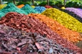 colorful mulch piles at a garden center Royalty Free Stock Photo