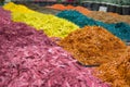 colorful mulch piles at a garden center Royalty Free Stock Photo