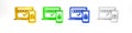 Colorful Multi factor, two steps authentication icon isolated on white background. Minimalism concept. 3D render