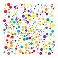 Colorful, multicolor random dots, circles. Dotted vector element, pattern Royalty Free Stock Photo