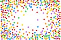 Colorful multicolored confetti. Vector Festive illustration of a falling shiny confetti, isolated on a transparent Royalty Free Stock Photo