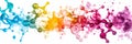 Colorful multicolored enzymes on a white background, enzymes to speed up a chemical reaction, banner