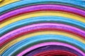 Colorful multicolored paper in line patterns background