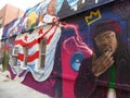 Colorful Mural at Ben`s Chili Bowl Restaurant in Washington DC