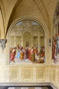 Colorful mural inside of the Basilica della Santissima Annunziata is a Renaissance-style, Catholic minor basilica in Florence Royalty Free Stock Photo