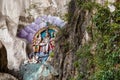 Colorful mural on a stone in Batu Cave in Malaysia, Hinduism temple Royalty Free Stock Photo