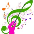 Colorful music background Royalty Free Stock Photo