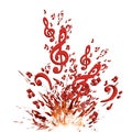 Colorful music explosion background