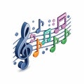 Colorful Music Notes Royalty Free Stock Photo