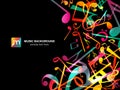 Colorful Music notes. Vector Illustration Abstract background. Royalty Free Stock Photo