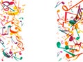 Colorful Music notes. Vector Illustration Abstract background. Royalty Free Stock Photo