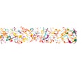 Colorful Music notes. Vector Illustration Abstract background. Royalty Free Stock Photo