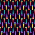 Colorful Musical Hand Microphone Seamless Pattern