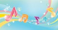 Colorful musical notes Royalty Free Stock Photo
