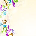 Colorful musical notes. Royalty Free Stock Photo