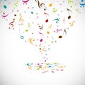 Colorful musical notes. Royalty Free Stock Photo