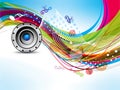 Colorful musical wave background Royalty Free Stock Photo