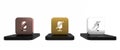 Colorful Mute microphone icon isolated on white background. Microphone audio muted. Minimalism concept. 3D render