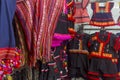 Colorful Myanmar Traditional Sarongs on Sale In Market