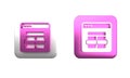 Colorful MySQL code icon isolated on white background. HTML Code symbol for your web site design. Square button. 3D